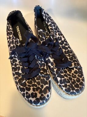 Tretorn Leopard Espadrille sneakers.  Cotton